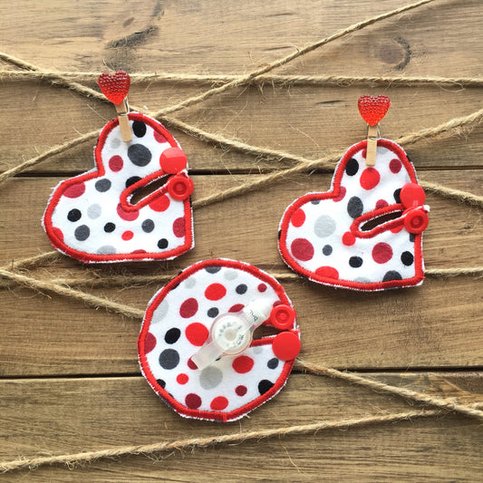 Valentines custome G tube pads set of 3