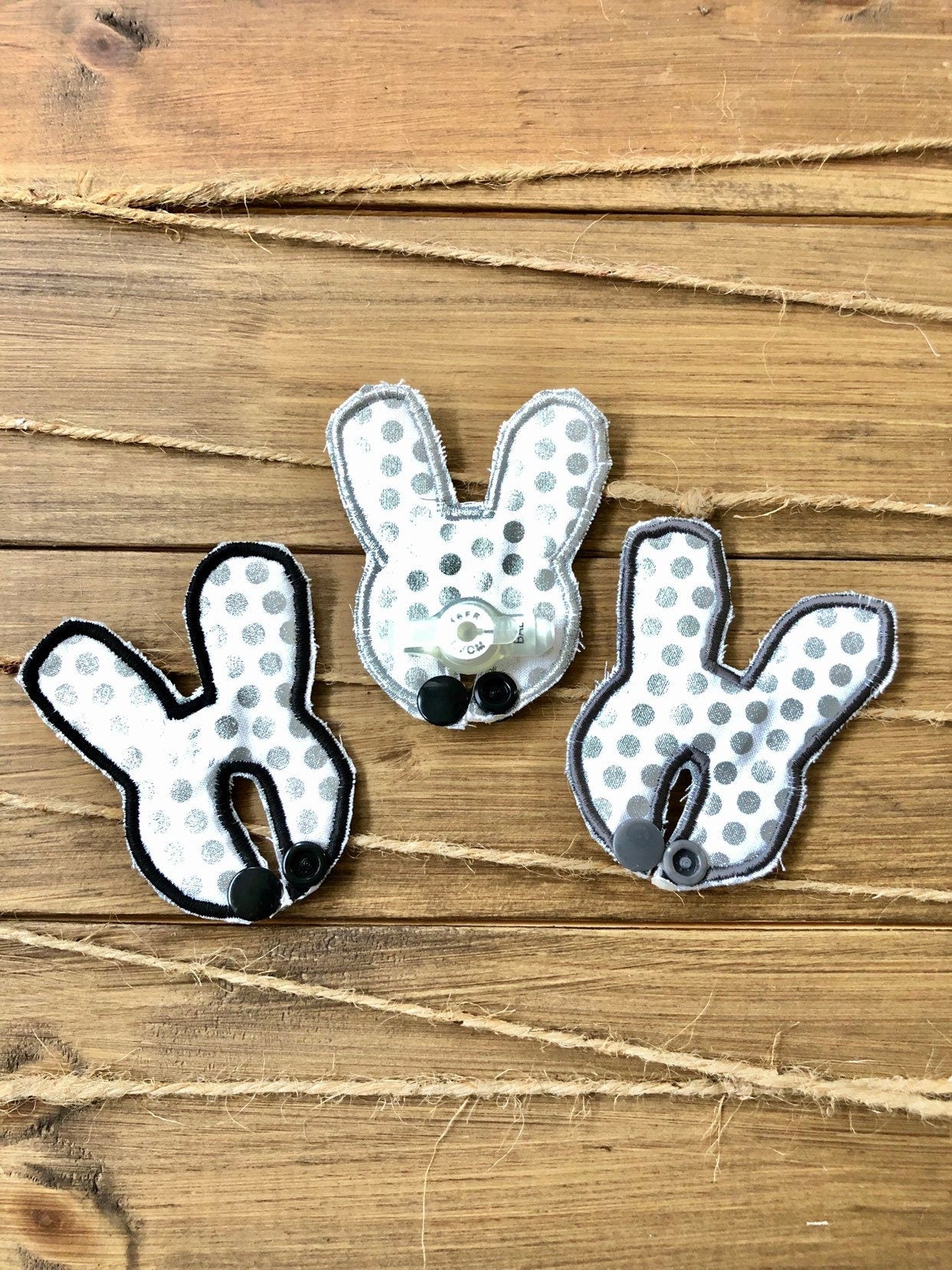 Custom "Bunny"G tube pads set of 3