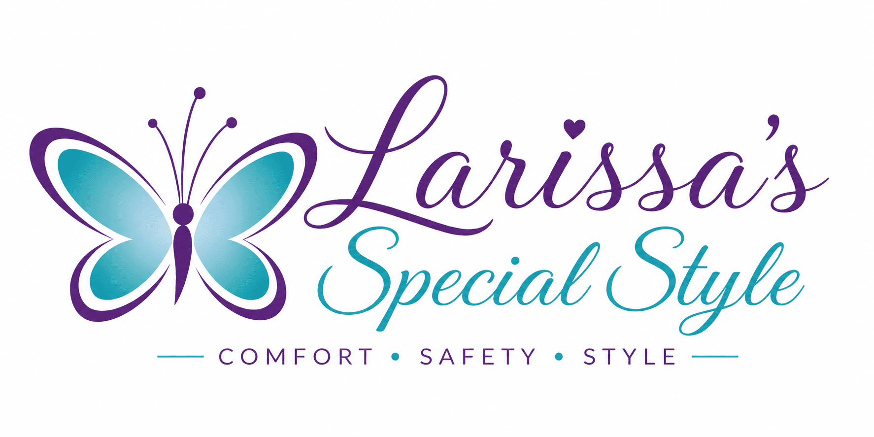 Larissa's Special Style butterfly logo