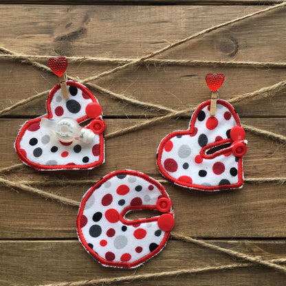 Valentines custome G tube pads set of 3